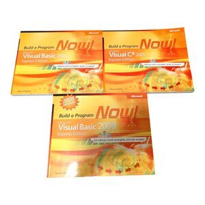 Microsoft Build a Program Now! Bundle Visual C# Visual Basic 2005-2008 New W/CDS